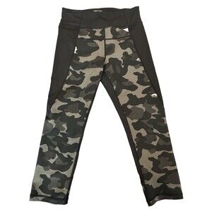 Calvin Klein Performance Wick Black and Camo Leggings Size Small Nylon Spandex